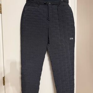 Mountain Hardwear Dark Gray Quilted Cold Weather Pants